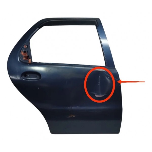 Porta Traseira Direita Palio 1996 1997 1998 Á 2000 (detalhe) Traseira Direita Azul