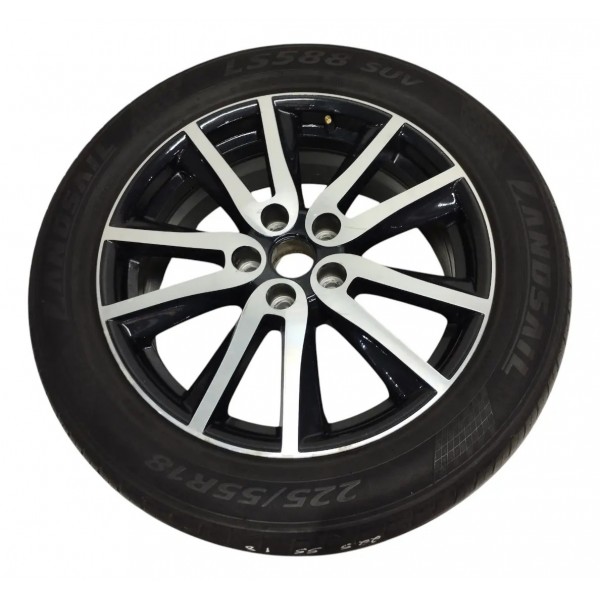 Roda Avulsa Lifan X60 Aro 18 Diamantada C/pneus 2016 Á 2018 Preta Diamantada