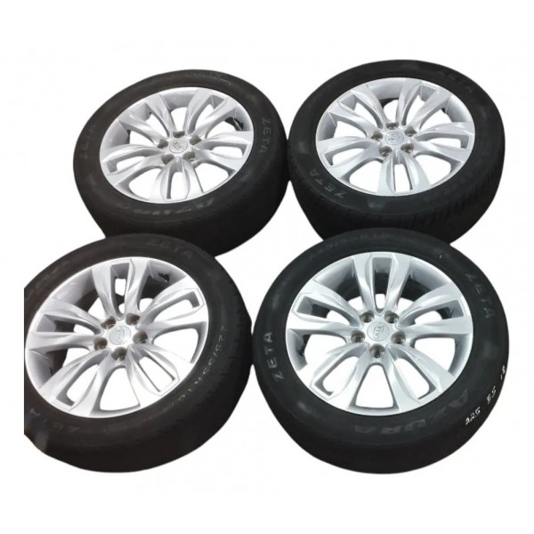 Jogo Rodas Kia Sorento 2.4 Aro 18 C/pneus Zeta 2011 2012 Prateado