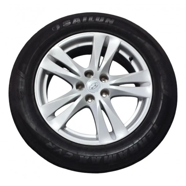 Roda Hyundai Santa Fé 3.5 Aro 18 C/pneu 2011 2012 #3 Prateado
