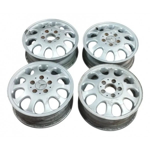 Jogo Rodas Mercedes C180 Aro 15 2009 2010 2011 2012 Prateado