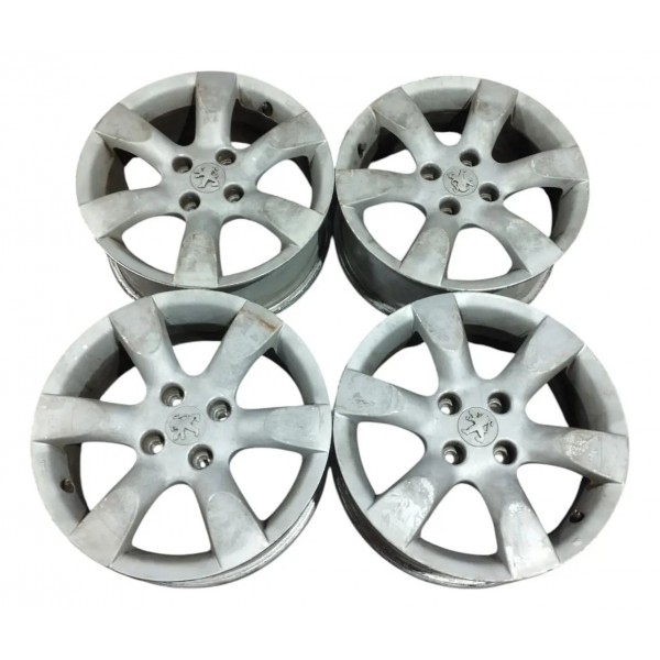 Jogo Rodas Aro 16 Hatch Peugeot 306 307 Original 2008 Á 2010 Prateado