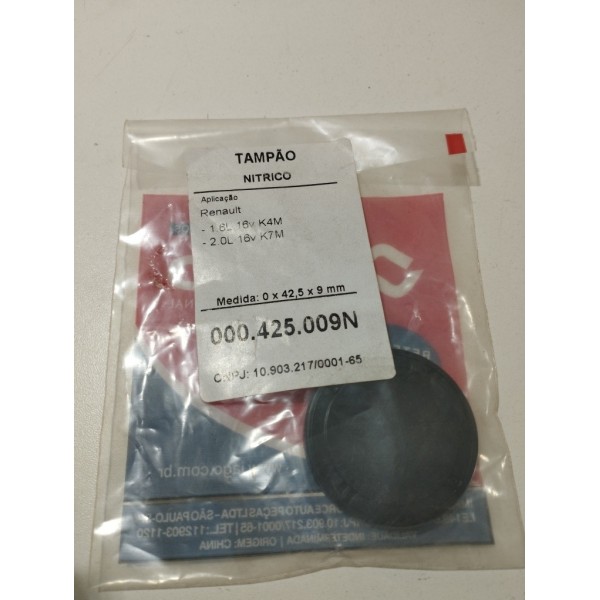 Selo Tampão Comando Cabeçote Sandero 1.6 16 V Clio 42,5 Mm