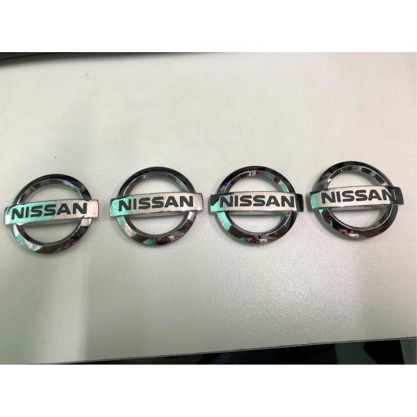 Jogo Emblema Cromado Calota Central Roda Nissan Sentra