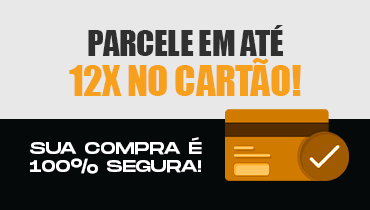 Parcele suas compras em 12x no cartão - sua compra é 100% segura